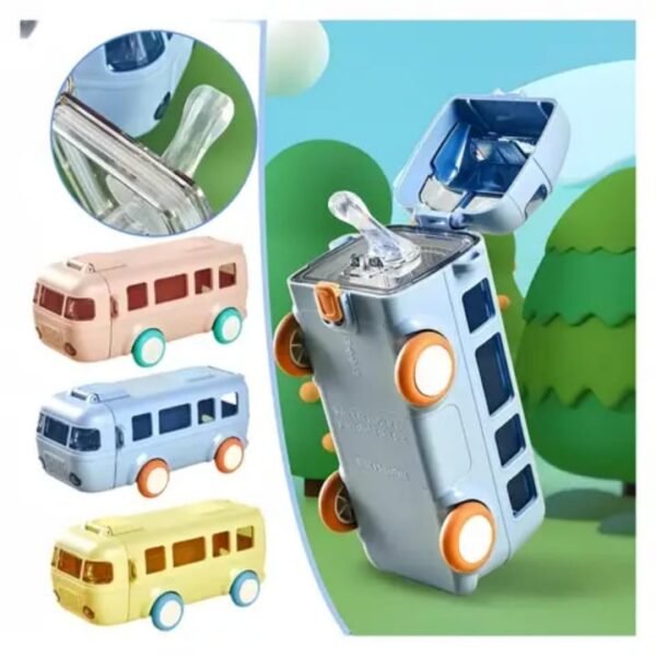 Straw Bus Design Bottle